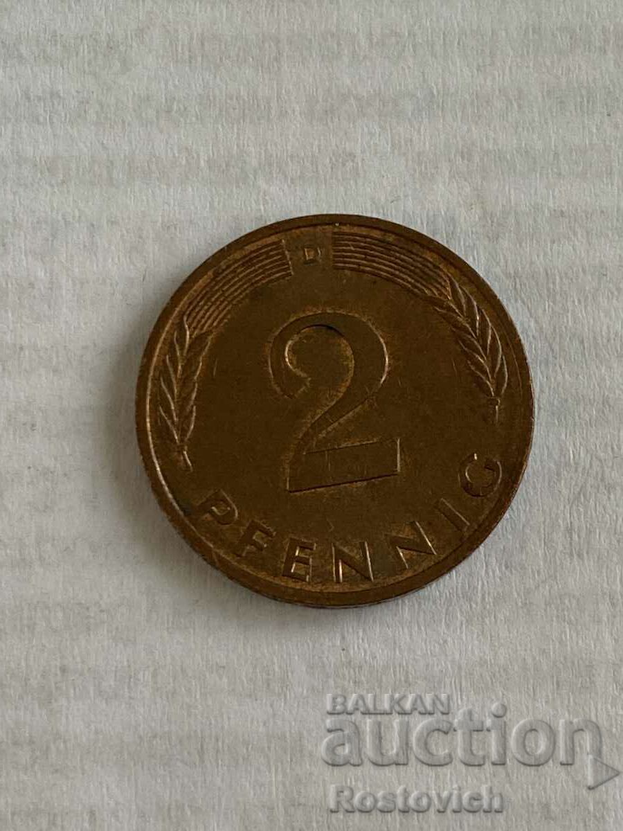 Germania 2 pfennig 1980 «D» Munchen.