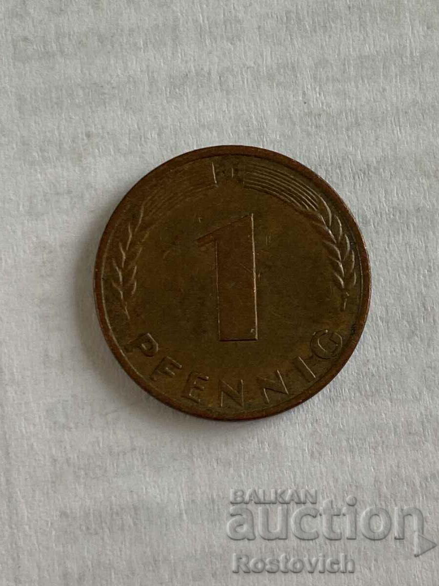 Germany 1 pfennig 1969 «J» Hamburg.
