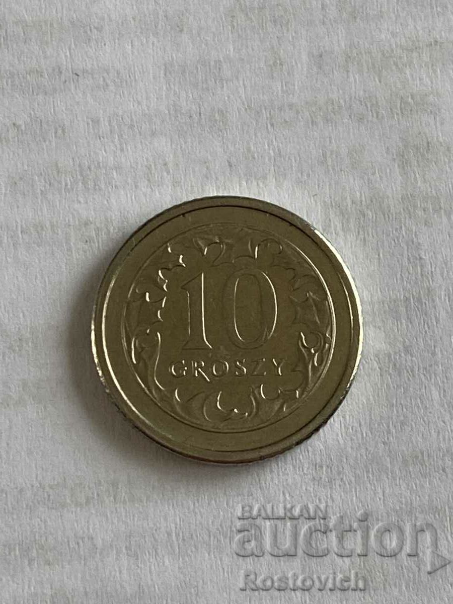 Полша 10 гроши 2009 г.