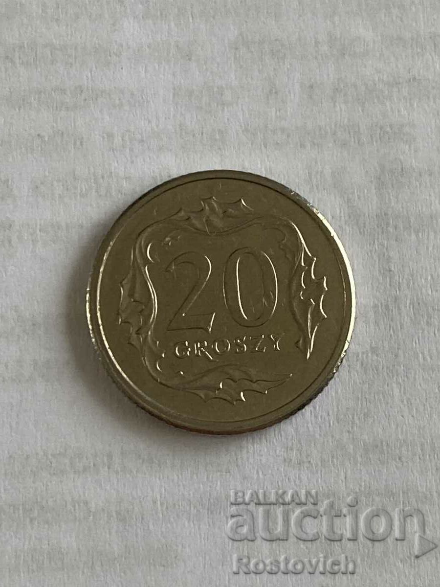 Полша 20 гроши 2009 г.