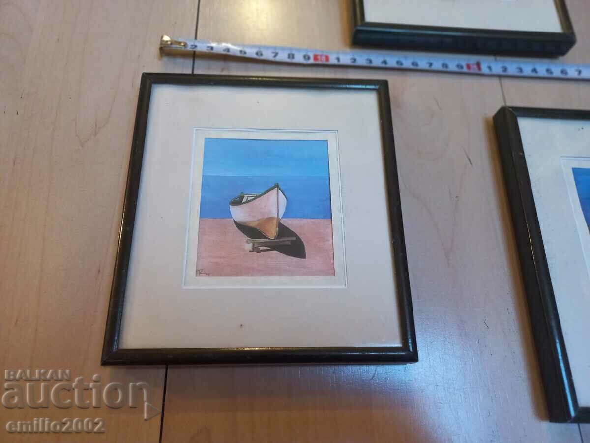 Auction Watercolor miniatures author signed Auction Watercolor miniatures author signed