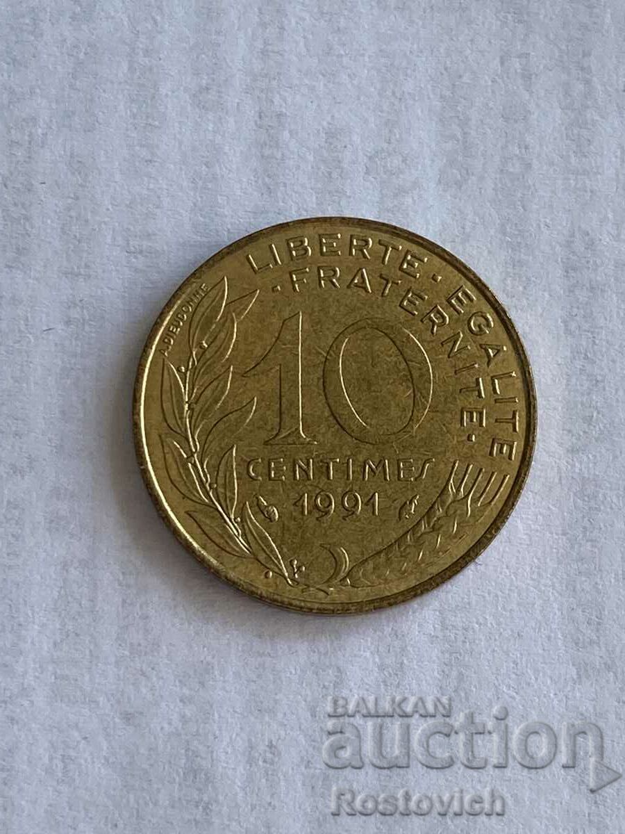 Franța 10 centimo 1991