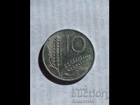 Italy 10 lira 1977