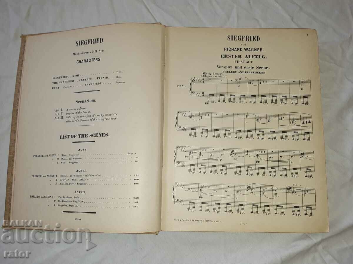 Delivery of Old scores, scores, schools, sheet music WAGNER Delivery of Old scores, scores, schools, sheet music WAGNER