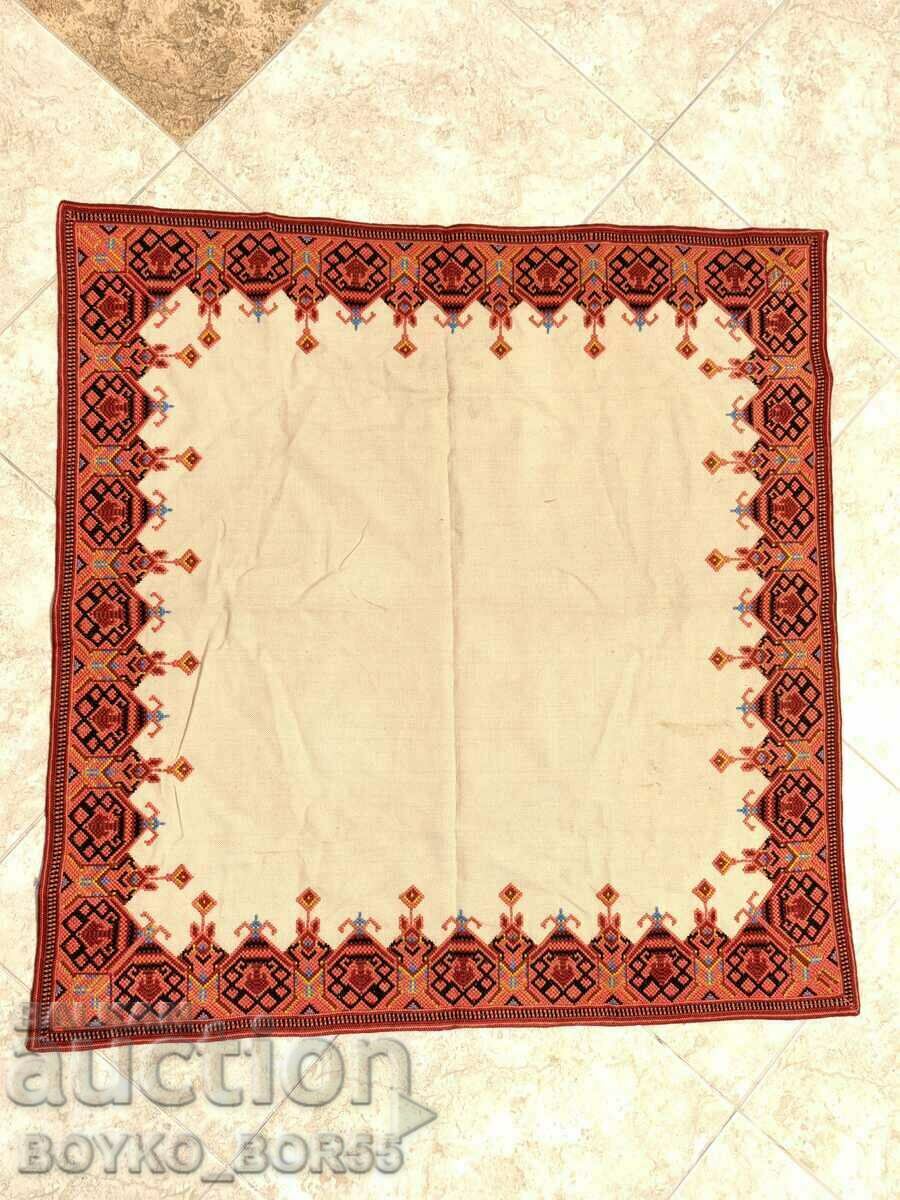 Δημοπρασία Βασιλικό Τραπεζομάντηλο Αντίκας Πλούσια Κεντημένο