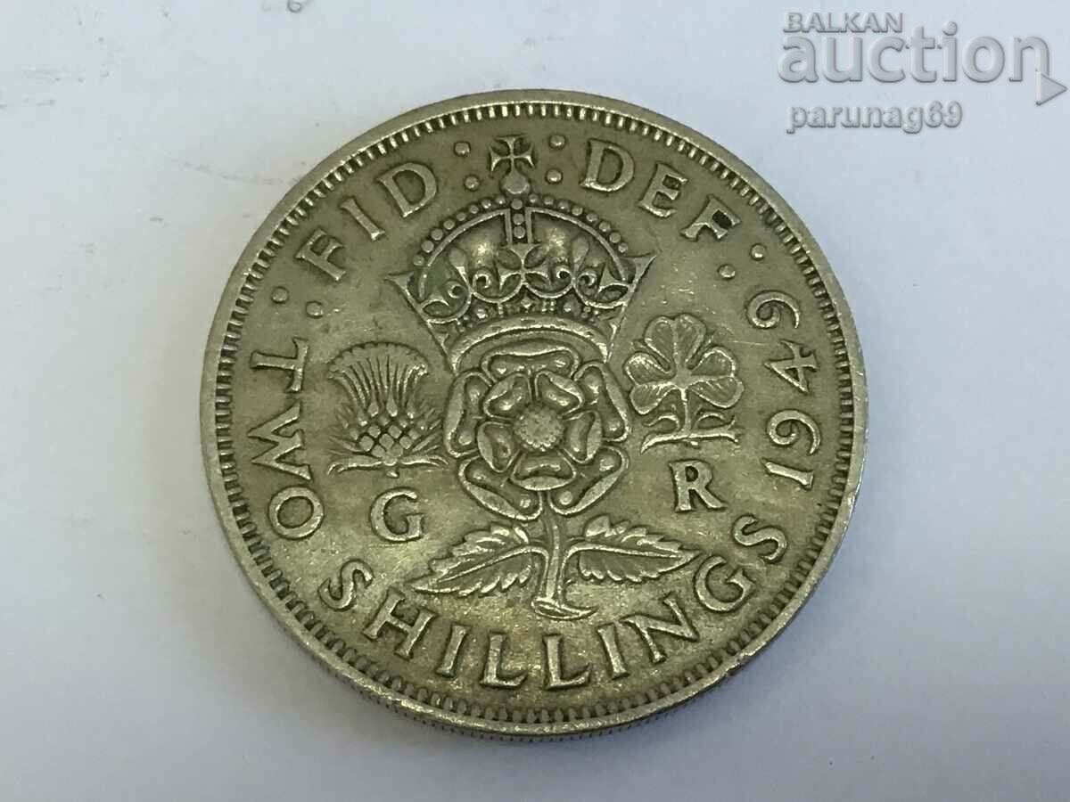 Великобритания 2 шилинга (флорин) 1949 година