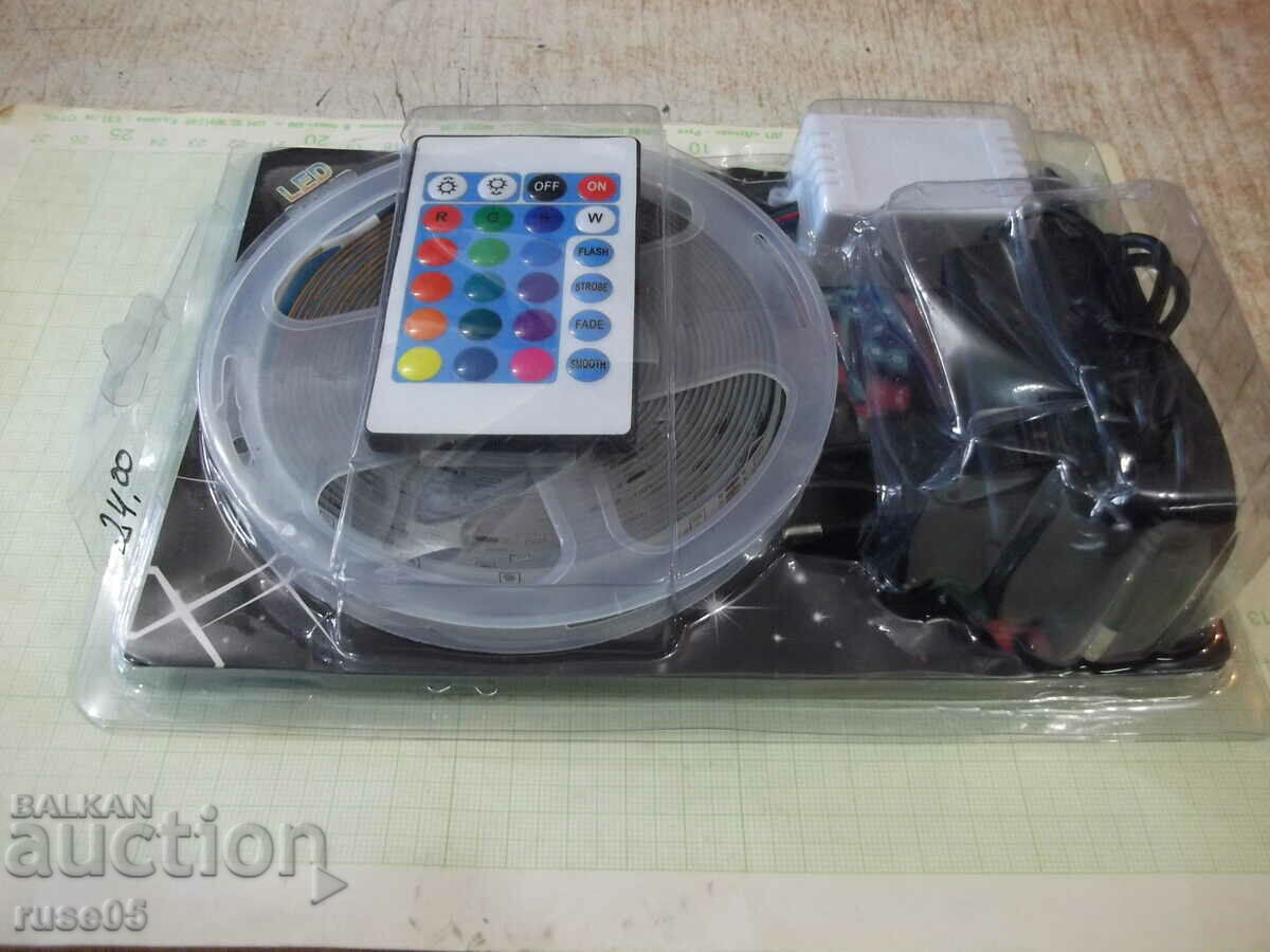 Set "RGB LED" tape 5 meters 150 leds + controller and power supply. with price 17.00 BGN | € 8.69 Set "RGB LED" tape 5 meters 150 leds + controller and power supply. with price 17.00 BGN | € 8.69