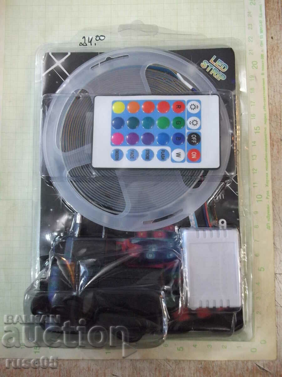 Set "RGB LED" tape 5 meters 150 leds + controller and power supply.