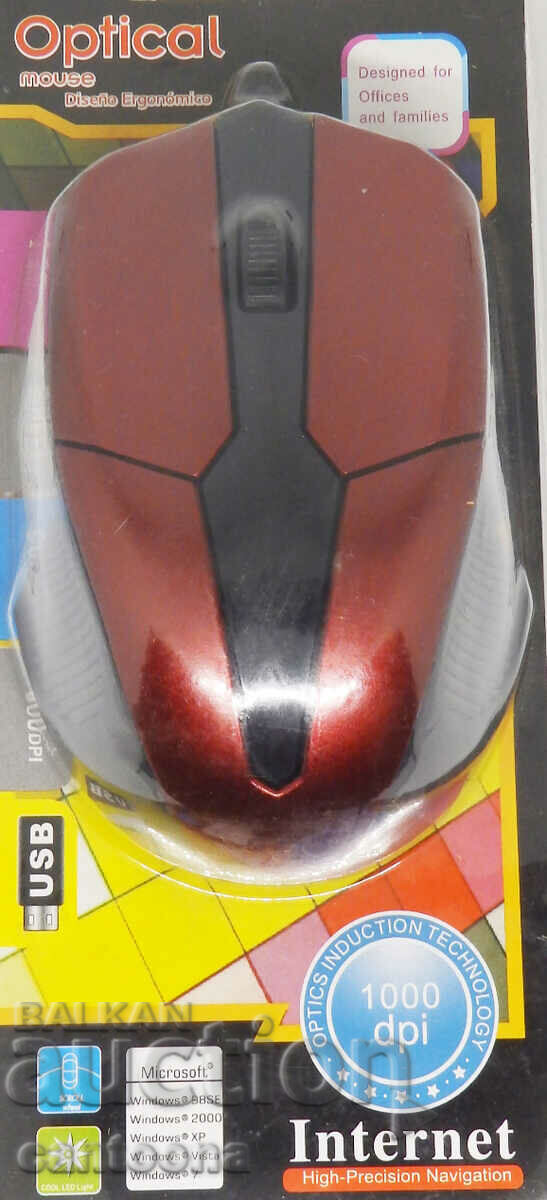 Weibo USB Optical Mouse, 1000 dpi with price 5.99 BGN | € 3.06 Weibo USB Optical Mouse, 1000 dpi with price 5.99 BGN | € 3.06