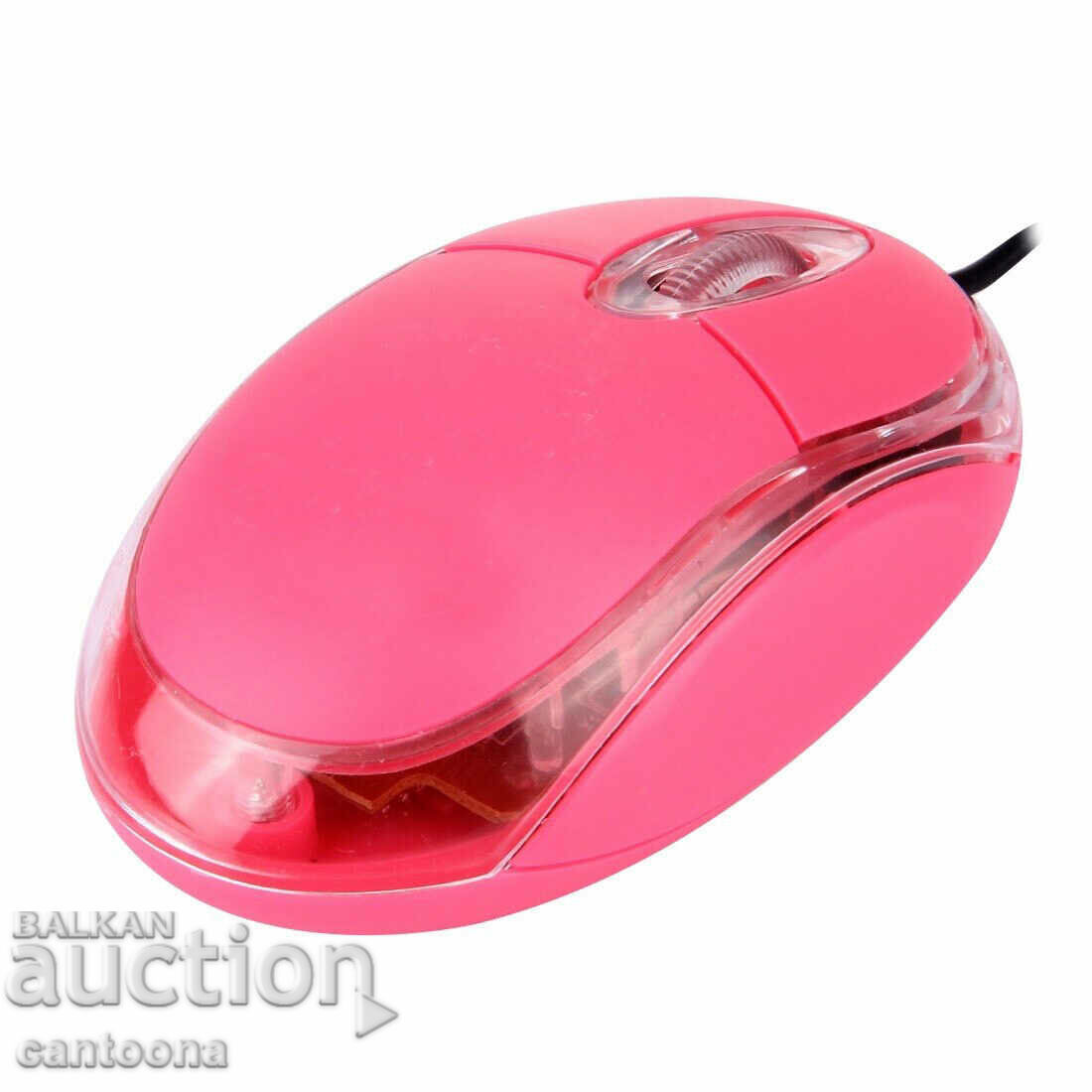Weibo Optical Luminous USB Mouse - Pink
