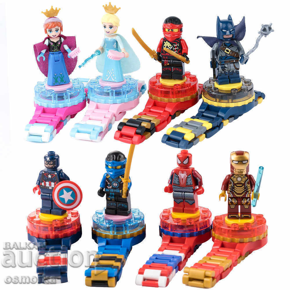 Auction  Watch with a Lego Spiderman toy figure