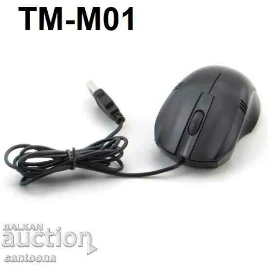 Optical mouse TM-M01 USB Black