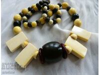 Ivory and African buffalo horn necklace