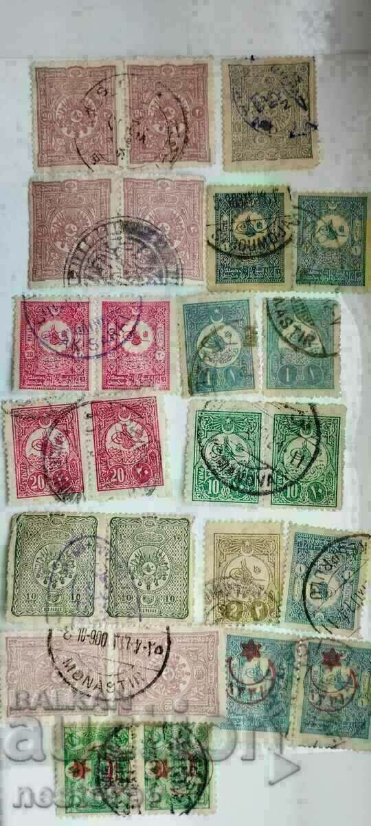 LOT OF 50 MACEDONIA/OTTOMAN EMPIRE STAMPS 1900