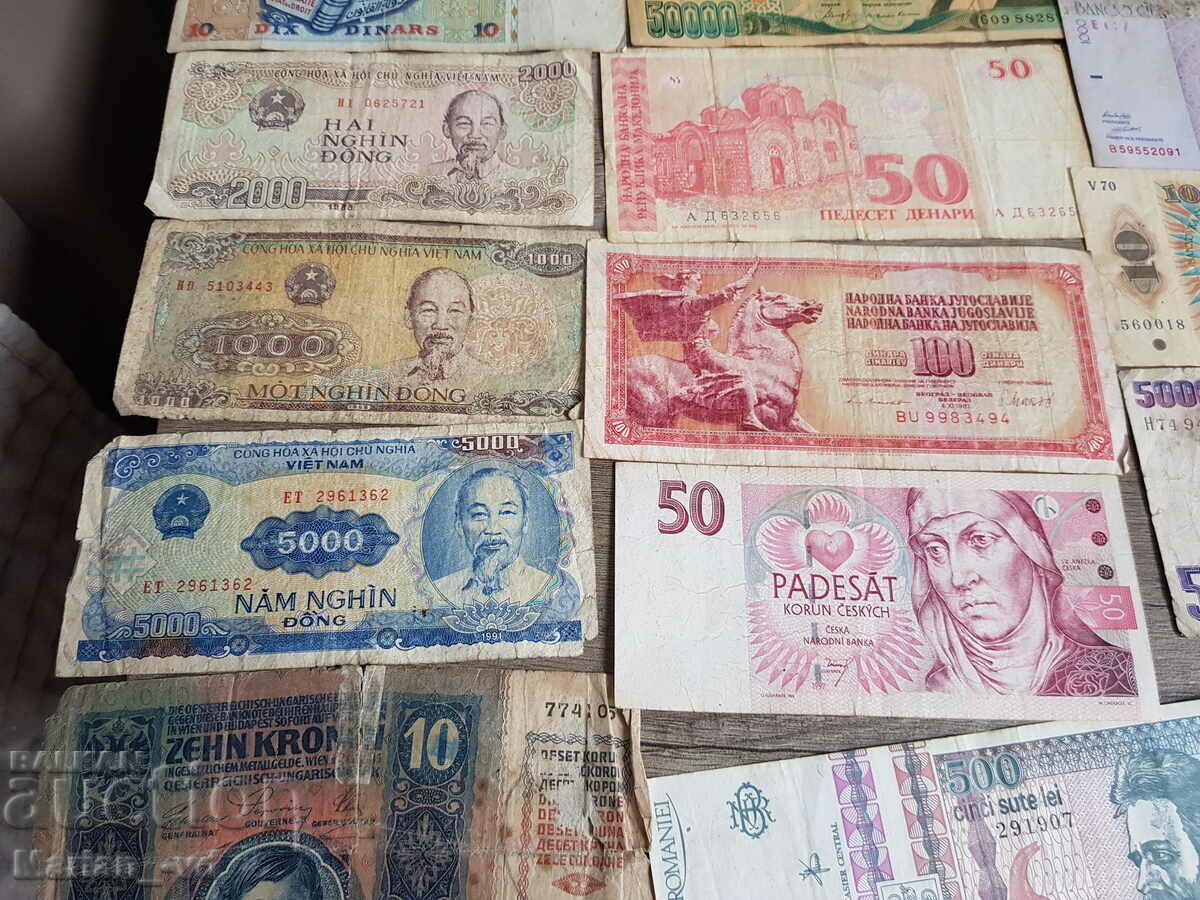 Lot of foreign banknotes - 28 pieces - 6 Lot of foreign banknotes - 28 pieces - 6