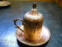 подстаканник с порцеланова чаша за чай - Турция