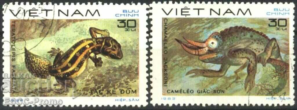 Клеймовани марки Фауна Влечуги 1983  от Виетнам