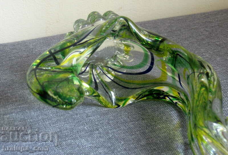 Auction  Rooster figure Murano Murano colored glass Art Deco