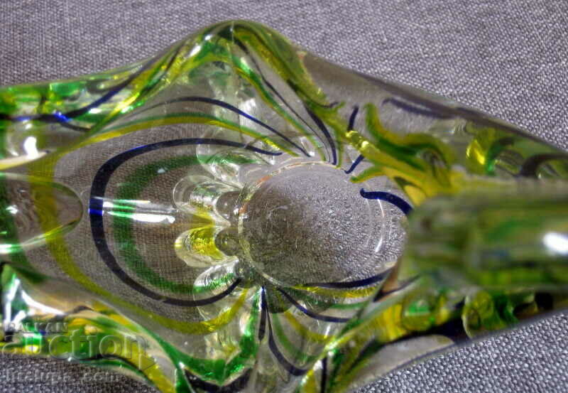 Rooster figure Murano Murano colored glass Art Deco - 6