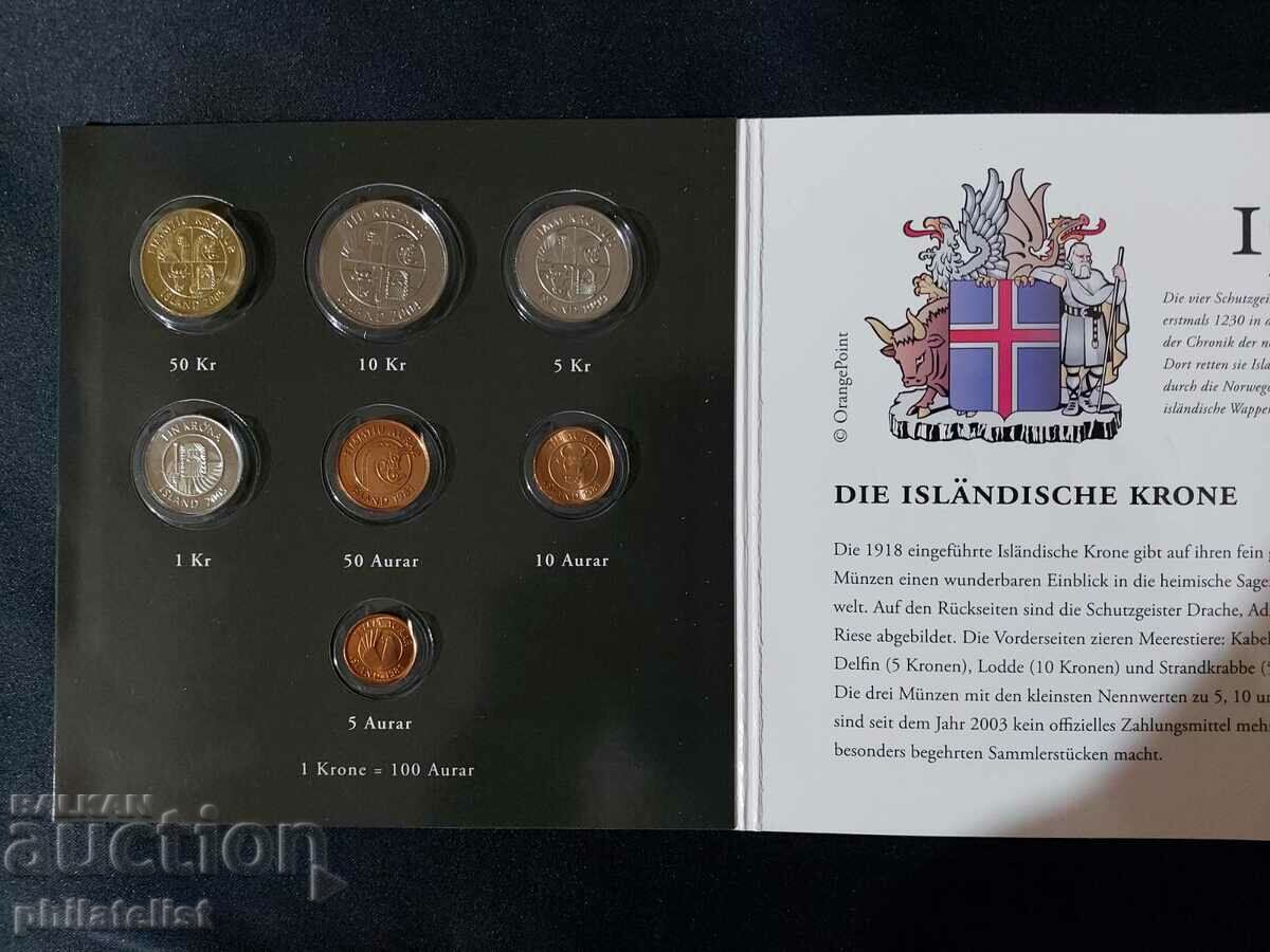 Комплектен сет - Исландия - 8 монети