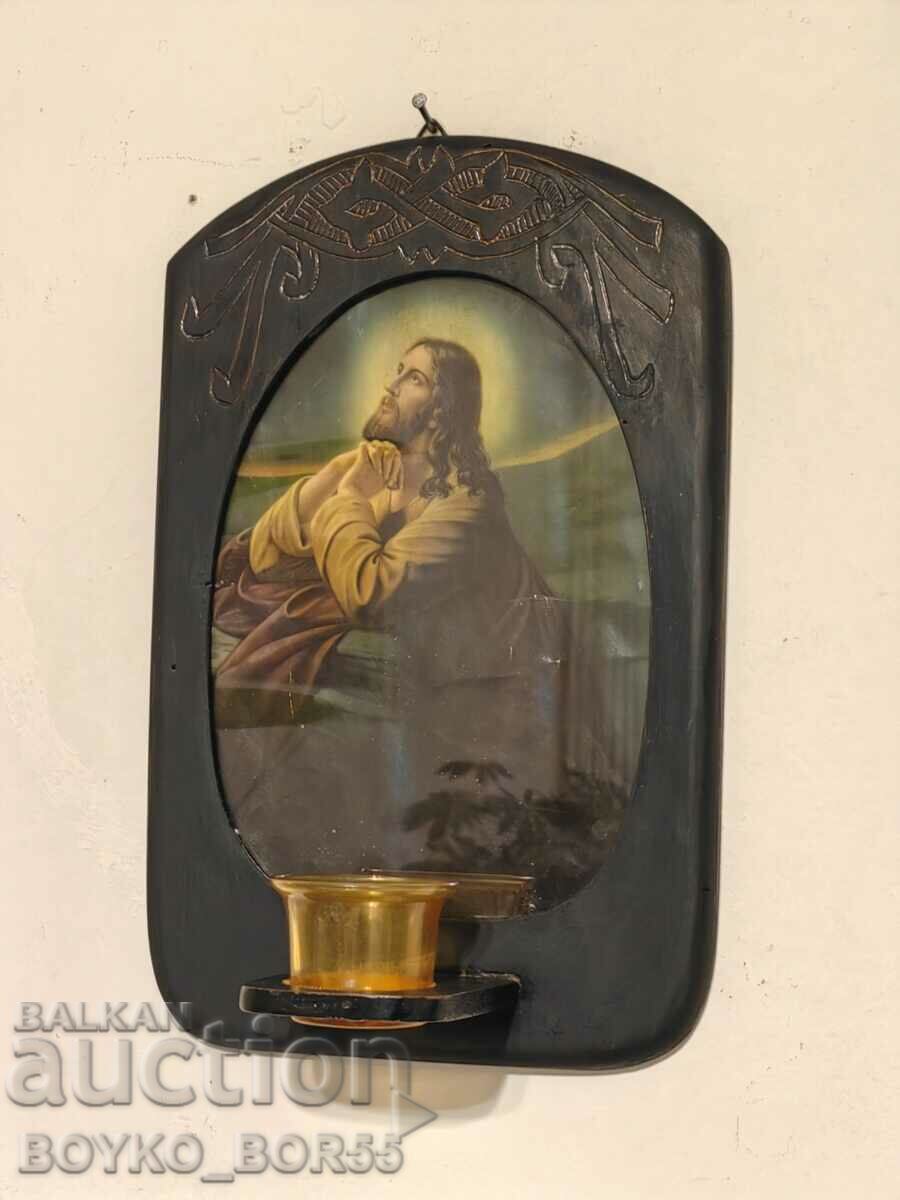 Antique Homemade Iconostasis with Wood Carving Handmade - 5