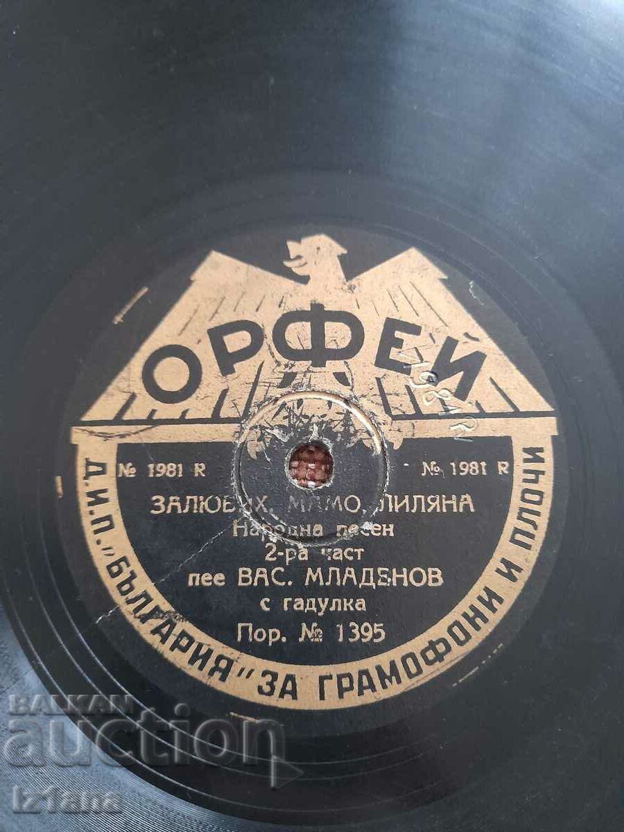 Δίσκος γραμμοφώνου Ορφέας με τιμή 10.00 BGN | € 5.11