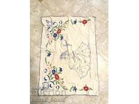 OLD EMBROIDERED CARPETS WALL SQUARE RUG EMBROIDERY 77/57 cm