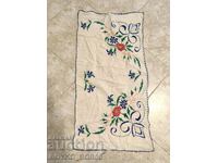 OLD EMBROIDERED CARPET WALL SQUARE RUG EMBROIDERY 77/37
