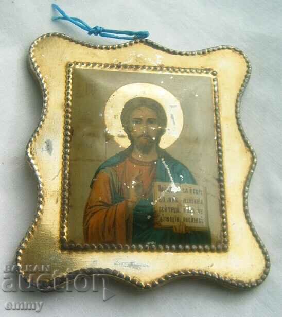 Стара малка икона Исус Христос