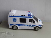 Minibus with batteries: Police spetsnaz Russian Federation.