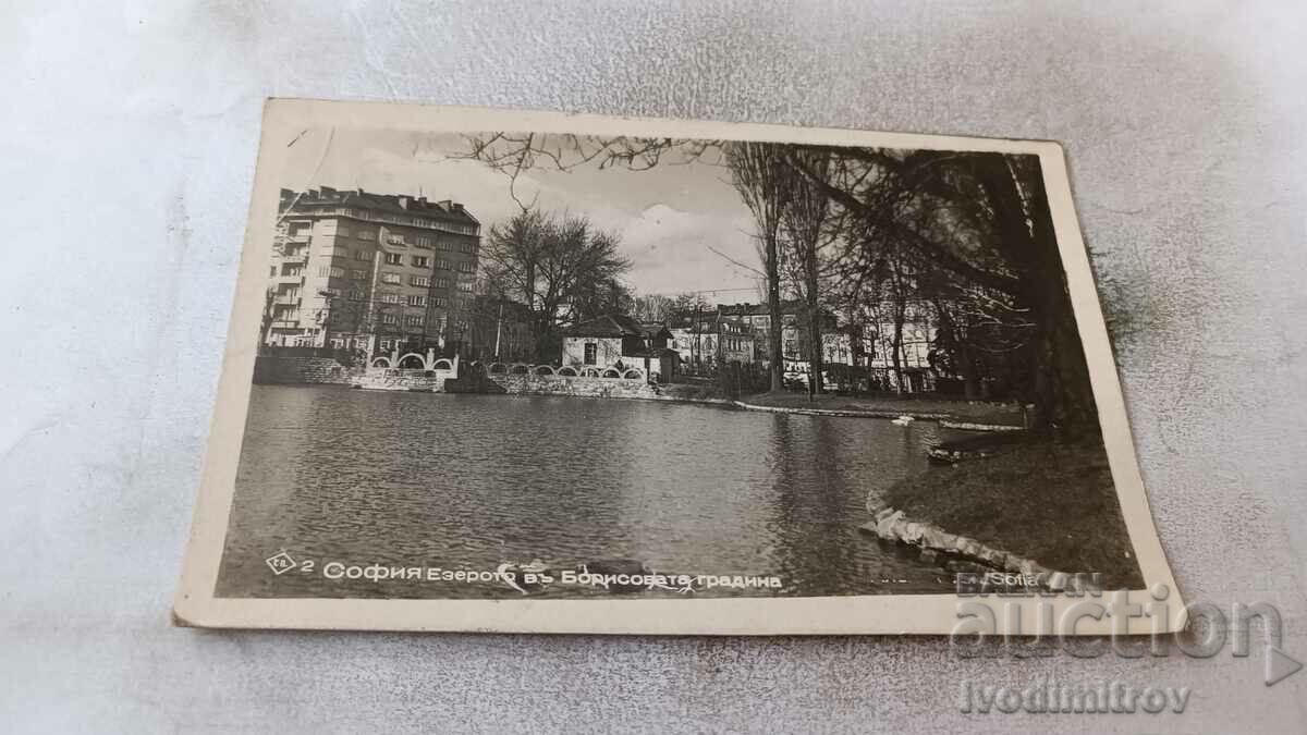 Пощенска картичка София Езерото в Борисовата градина