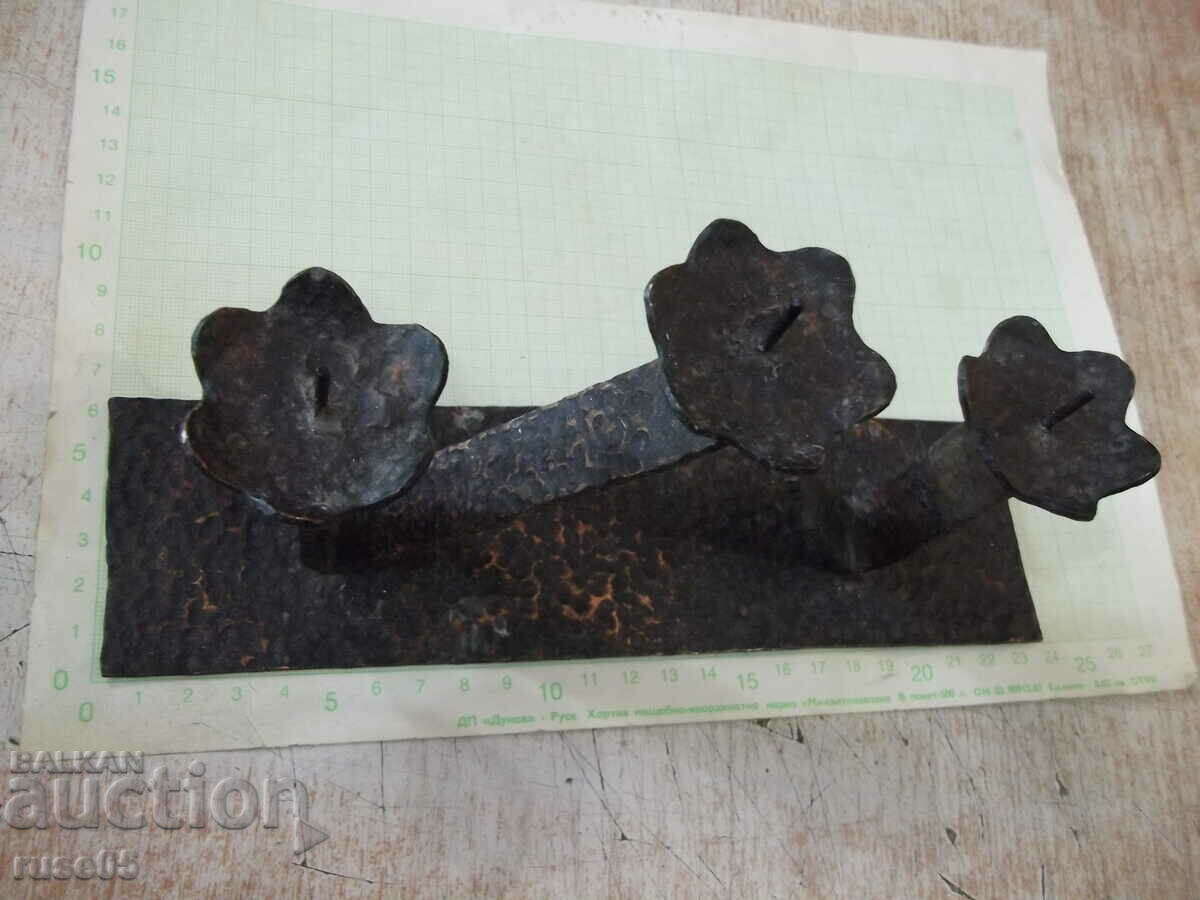 Candlestick for three candles of wrought copper from Sotsa with price 40.00 BGN | € 20.45 Candlestick for three candles of wrought copper from Sotsa with price 40.00 BGN | € 20.45