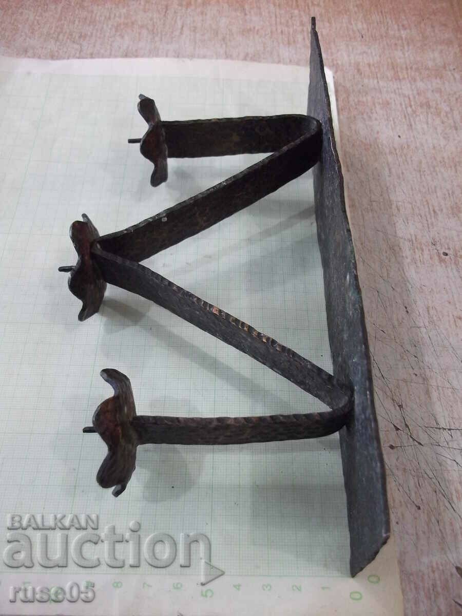 Candlestick for three candles of wrought copper from Sotsa - 5 Candlestick for three candles of wrought copper from Sotsa - 5