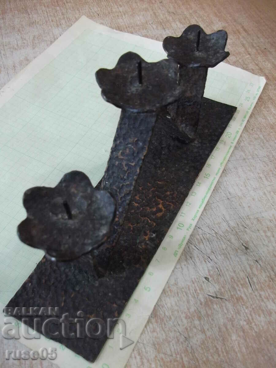 Candlestick for three candles of wrought copper from Sotsa - 6 Candlestick for three candles of wrought copper from Sotsa - 6