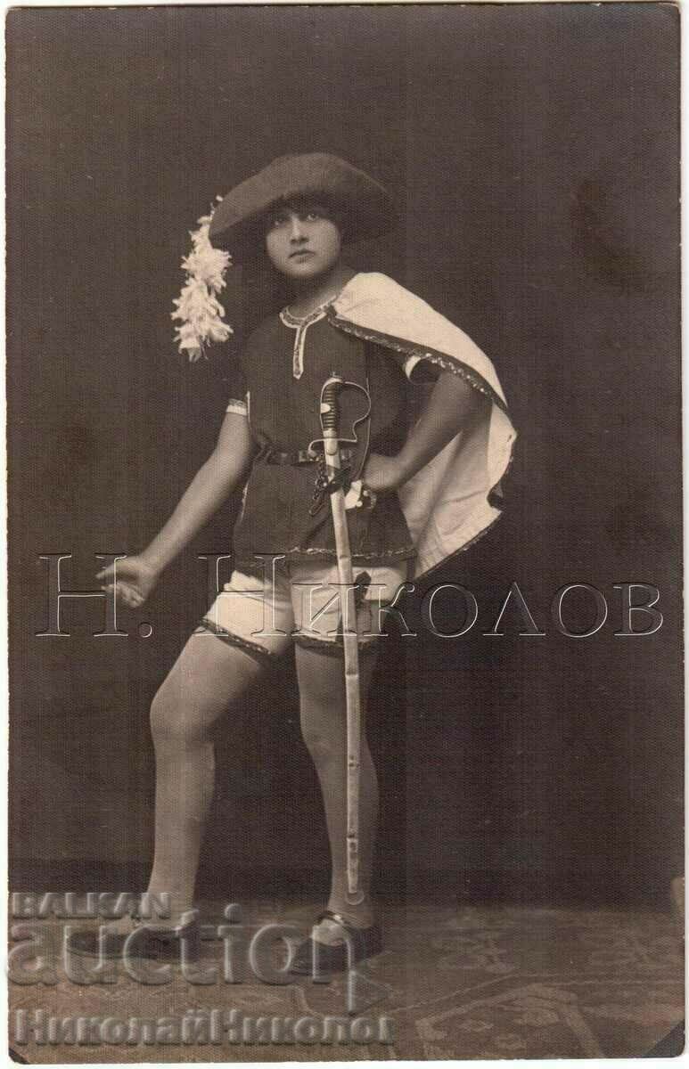 OLD PHOTO SOFIA THE ACTRESS WITH A SWORD PHOTO DATSOV G185