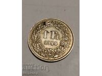 1 франк Швейцария 1944 г сребърни