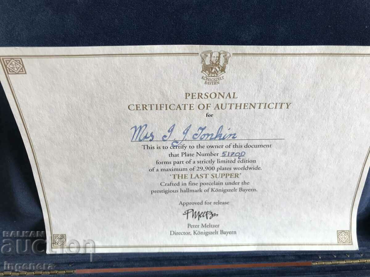Licitație PLATEA PORTELAN TAVA PLACA CERTIFICAT Nr. 5170D CUTIE DOCUM.