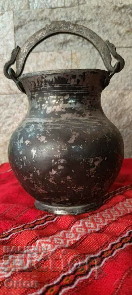 Delivery of Old Wrought Copper Pot Delivery of Old Wrought Copper Pot