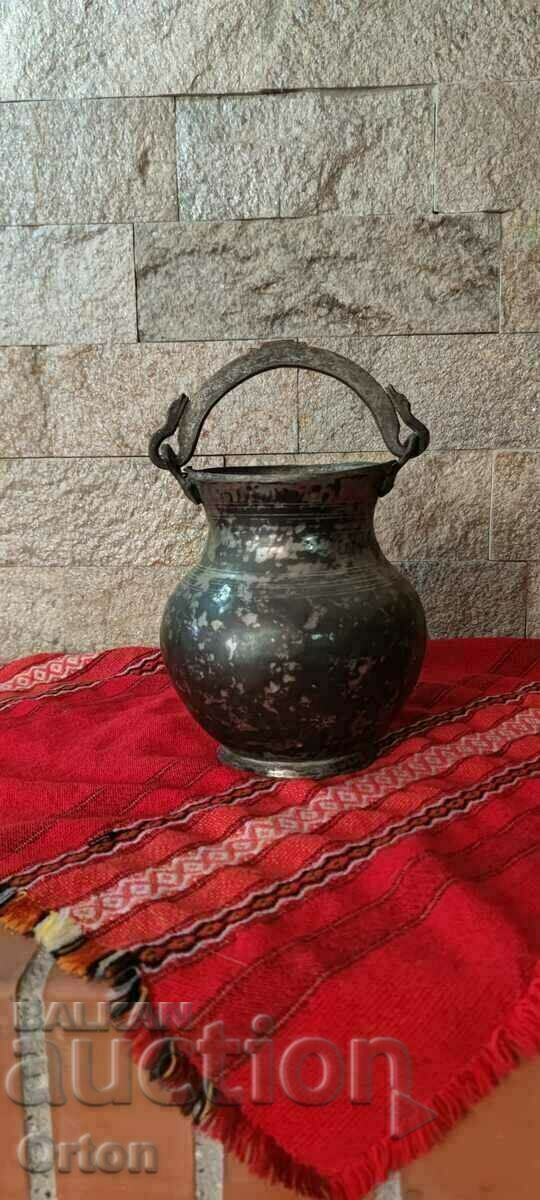 Old Wrought Copper Pot - 6 Old Wrought Copper Pot - 6