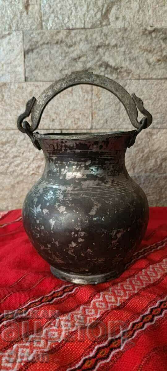 Old Wrought Copper Pot