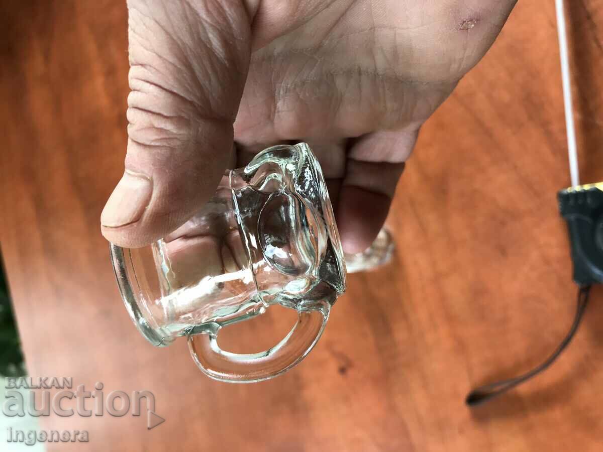 GLASS CUPS THICK GLASS EMBOSSED FROM SOCA FOR BRANDY - 5 PCS. - 6 GLASS CUPS THICK GLASS EMBOSSED FROM SOCA FOR BRANDY - 5 PCS. - 6