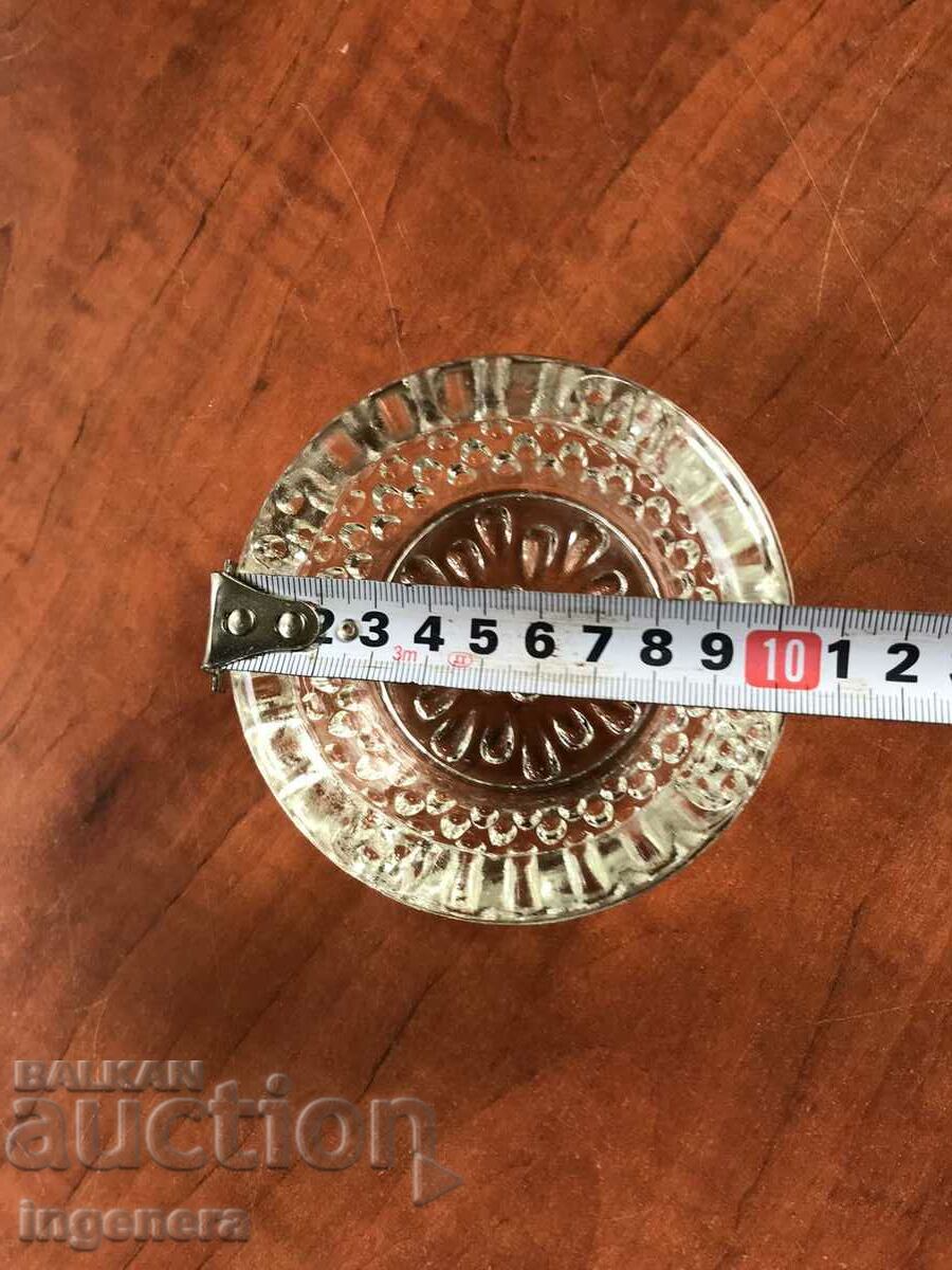 THICK GLASS ASHTRAY EMBOSSED FROM THE 70'S - 5 THICK GLASS ASHTRAY EMBOSSED FROM THE 70'S - 5