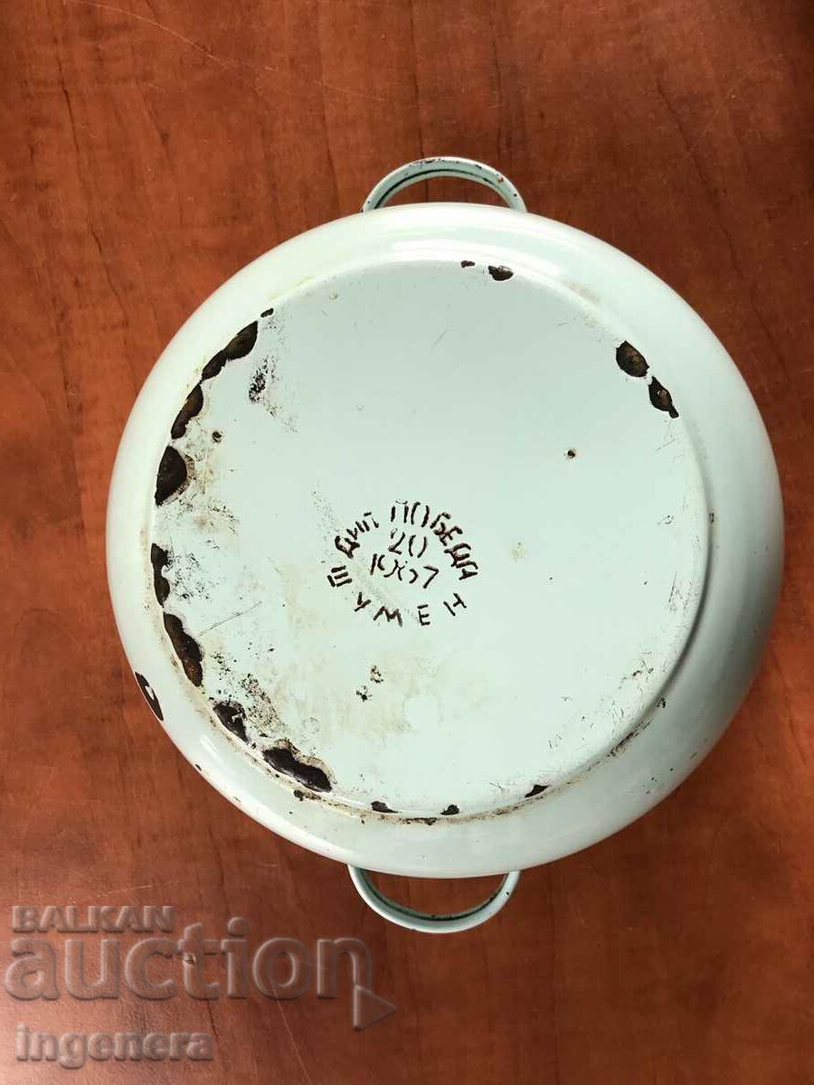Auction BOWL PANICA POT ENAMELED DISH 1967-SHUMEN Auction BOWL PANICA POT ENAMELED DISH 1967-SHUMEN