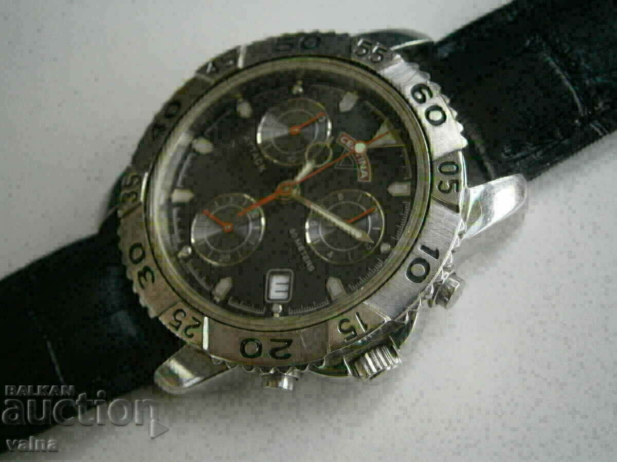 CERTINA Attack, quartz chronograph, WR 50m, All steel, Swiss с цена € 112.48 | 219.99 лв.