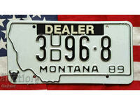 American license plate Plate MONTANA 1989 USA