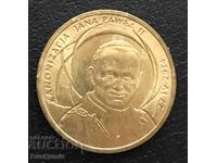 Poland.2 zlotys 2014 Pope John Paul II. UNC.