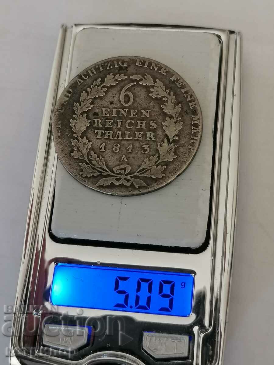 Auction  6 Kreuzer Prussia 1813 Silver Germany