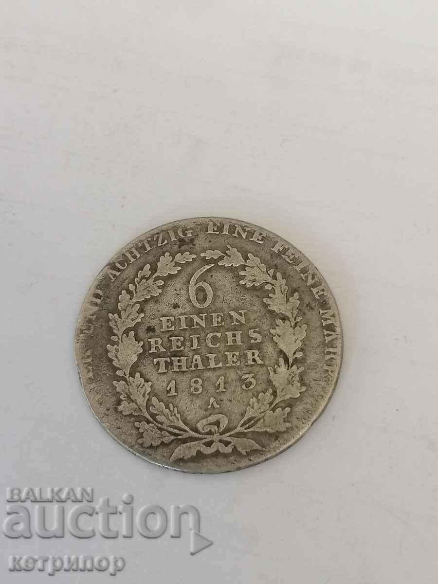 6 Kreuzer Prusia 1813 Argint Germania