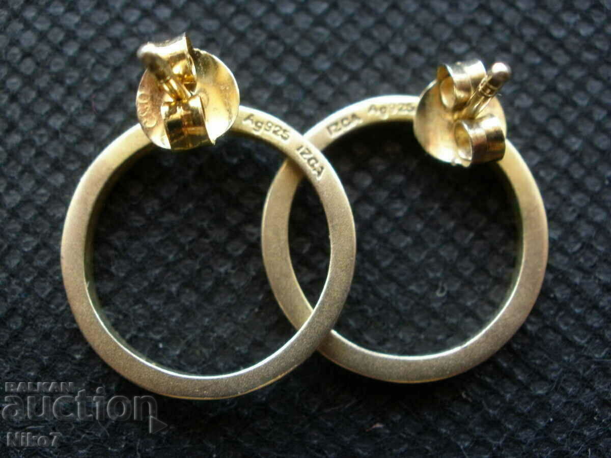 Delivery of Spectacular, designer, silver earrings with gold plating-"IZCA" Delivery of Spectacular, designer, silver earrings with gold plating-"IZCA"