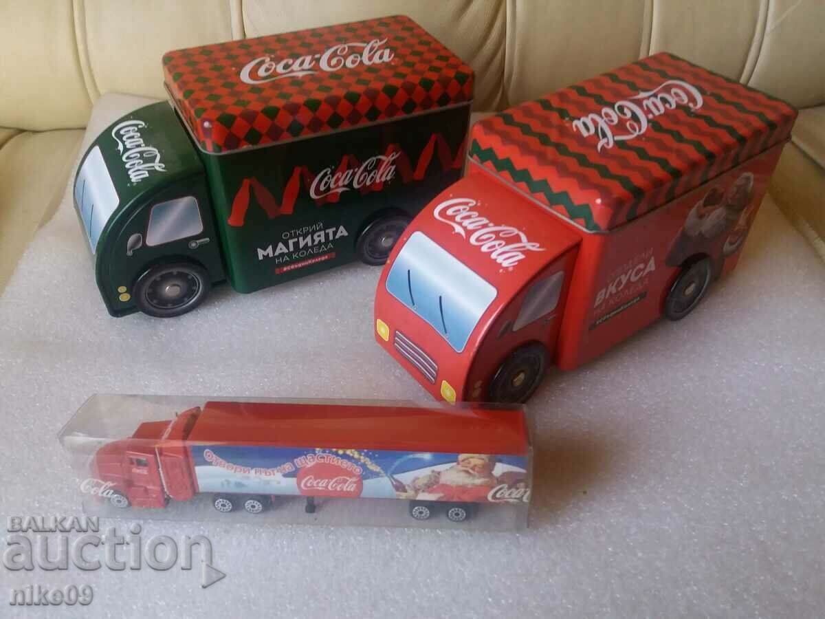 Coca-Cola lot trucks.